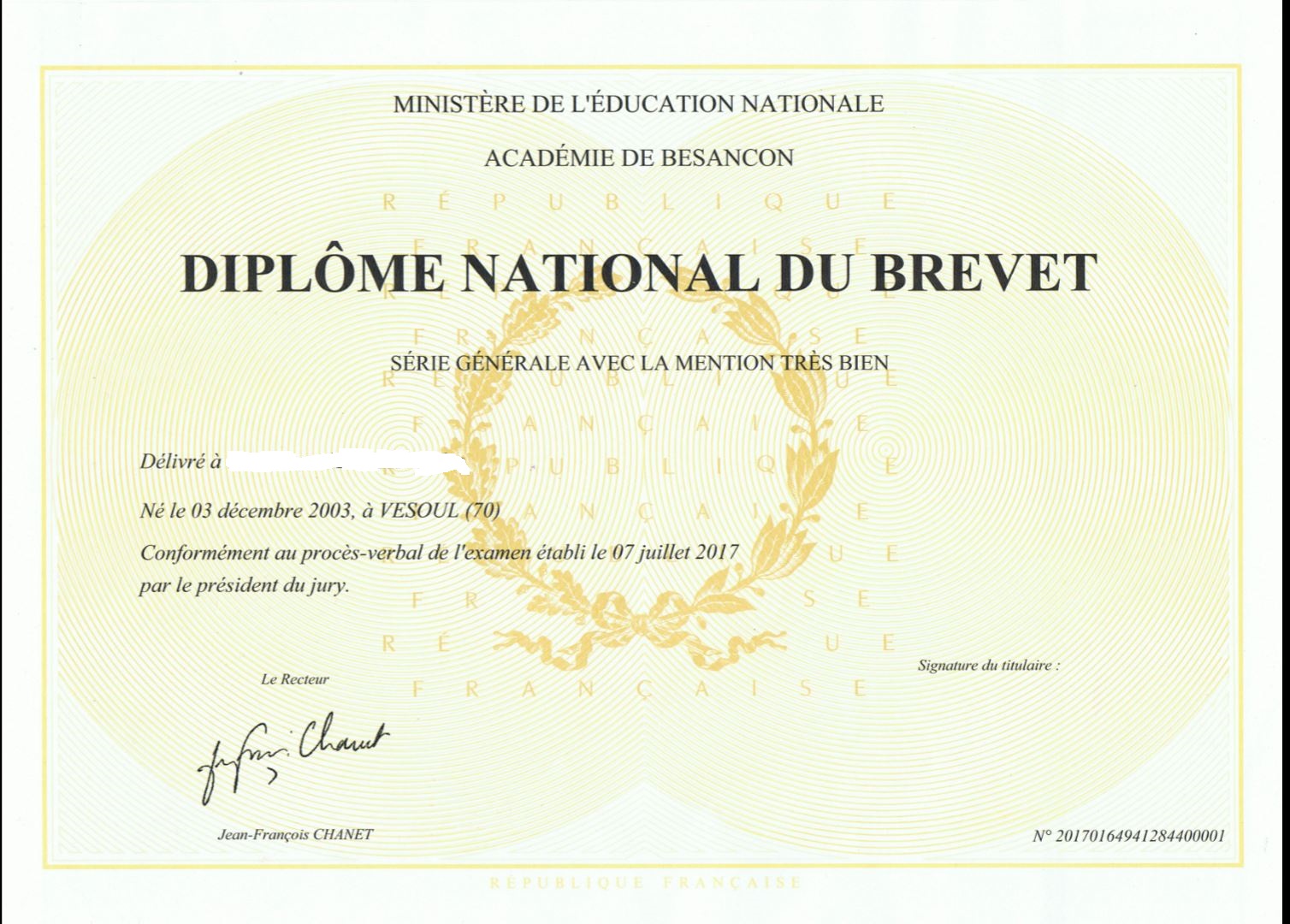 Confirmation D'inscription Diplome National Du Brevet 2021